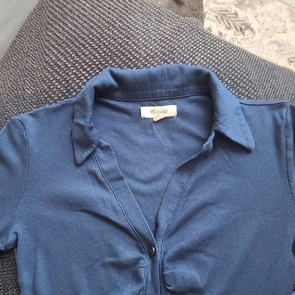 Madewell Y2K Collared Button-through Polo Size XS - Picture 5 of 6